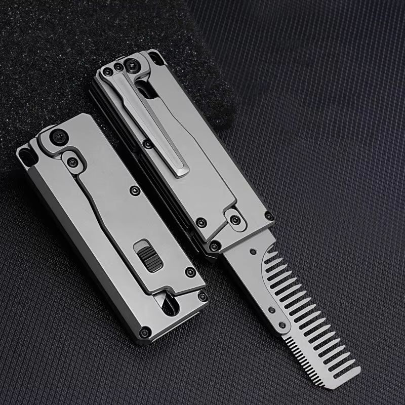 Comb Pocket Titanium - Pettine pieghevole in lega di titanio