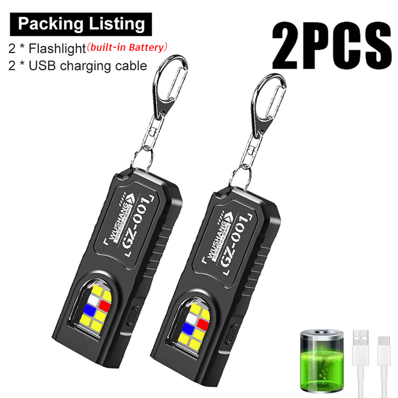 Keychain Flashlight - Torcia Portachiavi Multifunzione Ricaricabile USB con