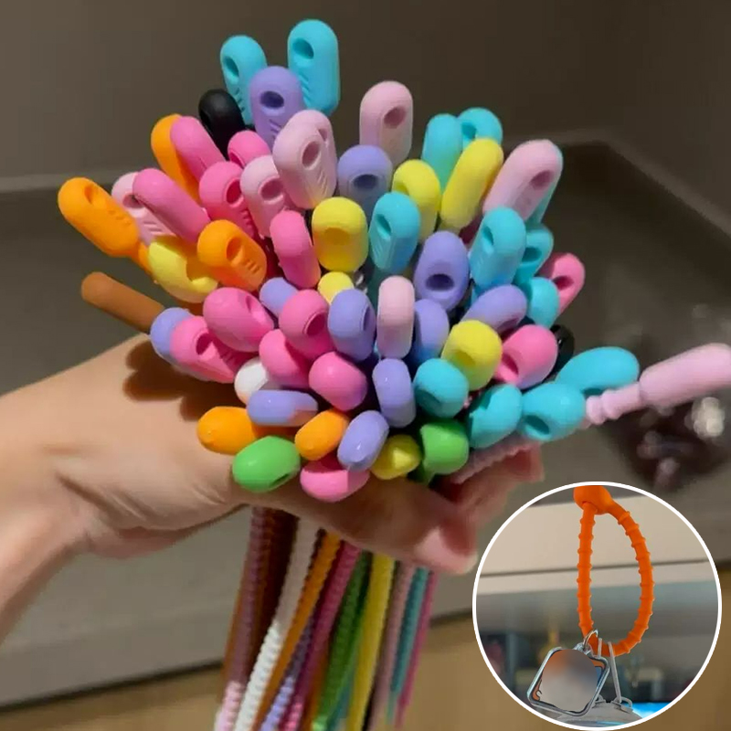 Gear Tie Reusable - 200 Pezzi/Lotto Fascette in Silicone Riutilizzabili