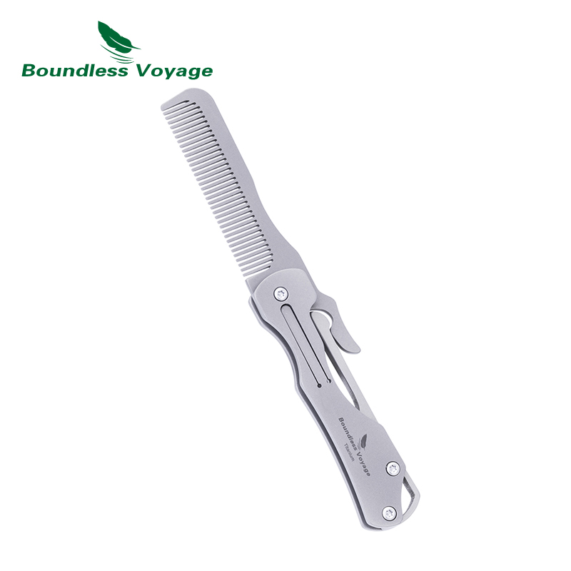 Comb Pocket Titanium - Boundless Voyage Pettine per capelli pieghevole
