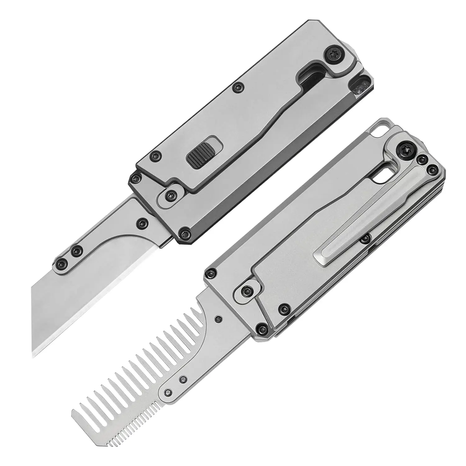Comb Pocket Titanium - FEGVE TC347 Taglierino 2-in-1 con Manico
