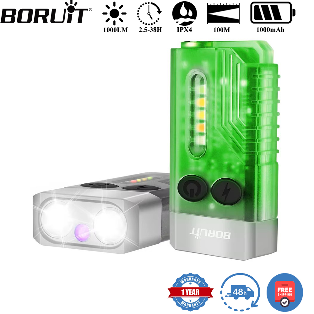Keychain Flashlight - BORUiT V10 Portachiavi UV LED EDC