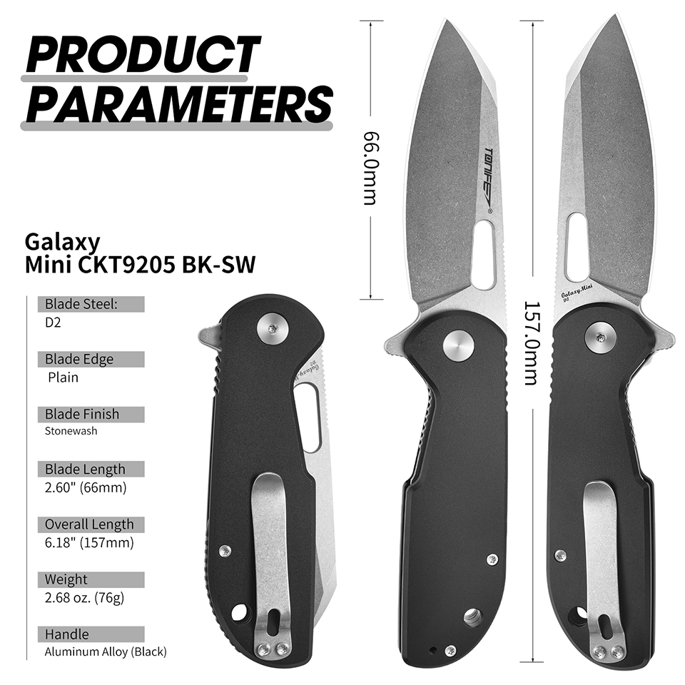 Everyday Carry (Edc) Knife - Coltello pieghevole TONIFE Galaxy Mini CKT9205