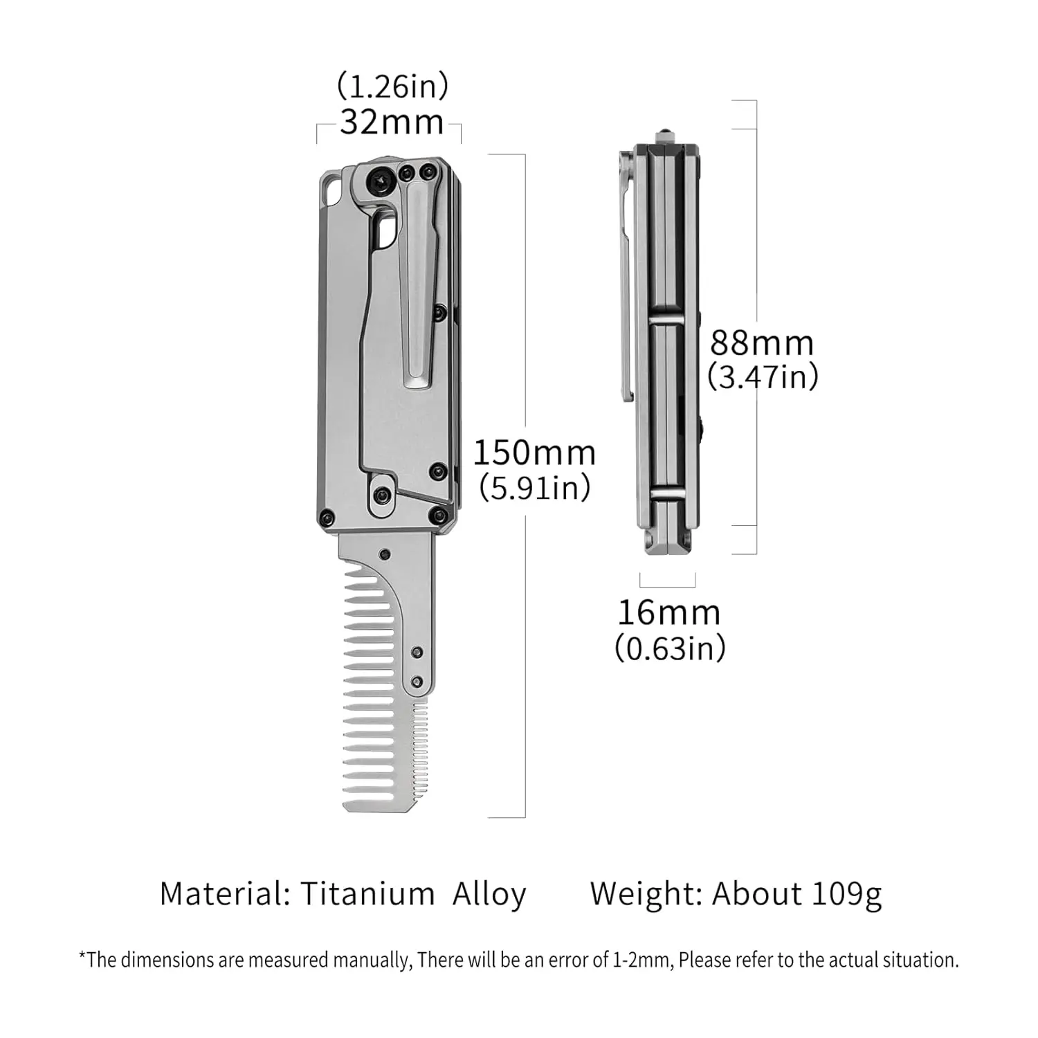 FEGVE TC347 Taglierino 2-in-1  - Comb Pocket Titanium recensione e prezzo