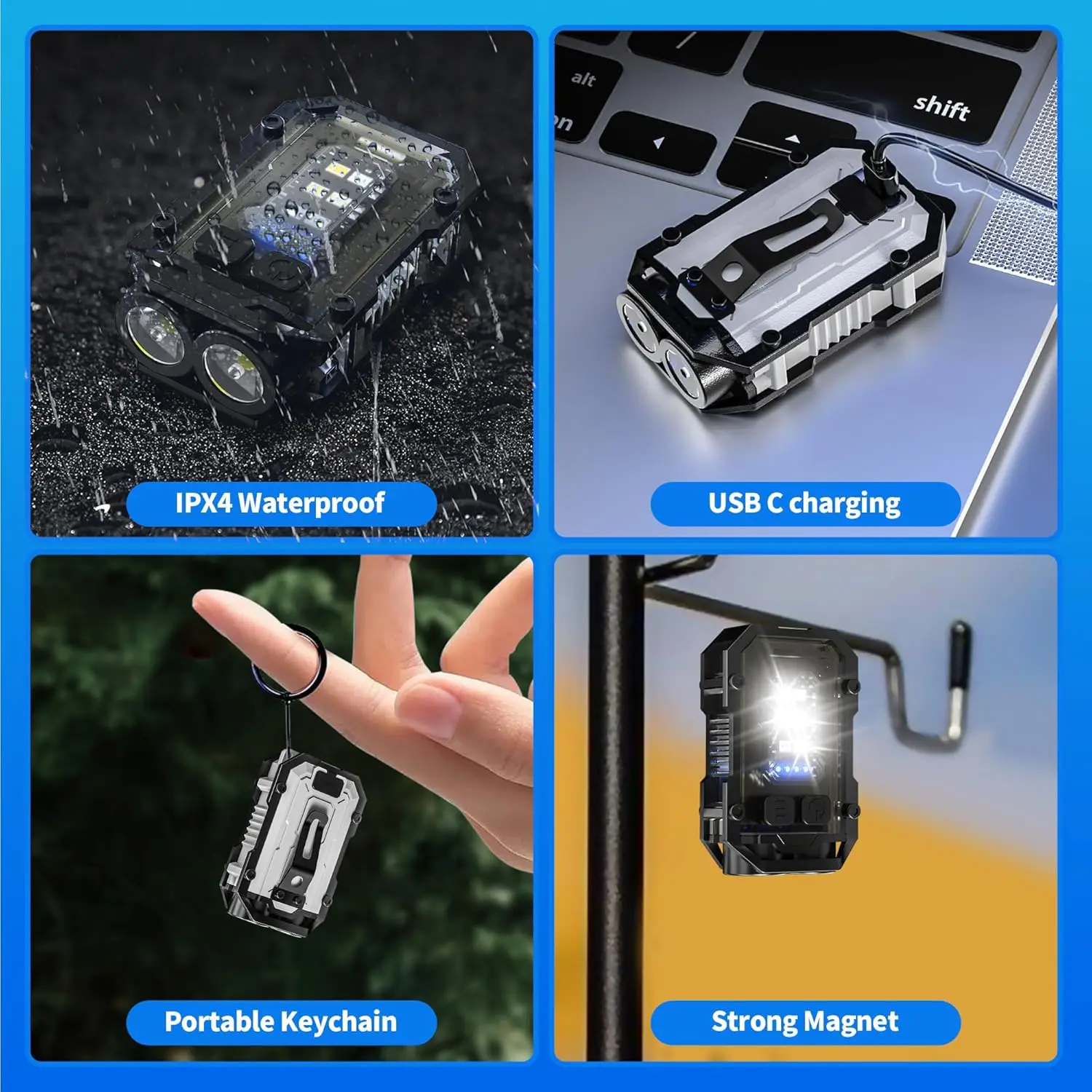 Mini torcia portachiavi COB, t - Keychain Flashlight recensione e prezzo